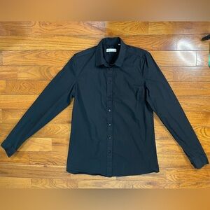 American Tall Black Button Down Shirt Women’s 12 XT Tall Stretch Workwear